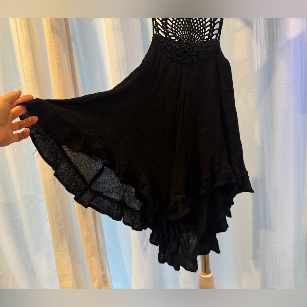 Elegant Black Crochet Romper
